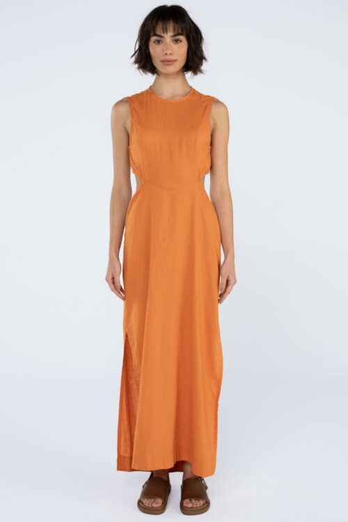 Vestido longo linho