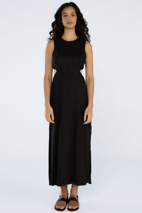 Vestido longo linho
