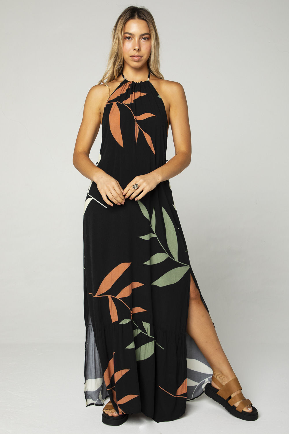 vestido frente unica longo