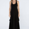 Vestido longo torcido