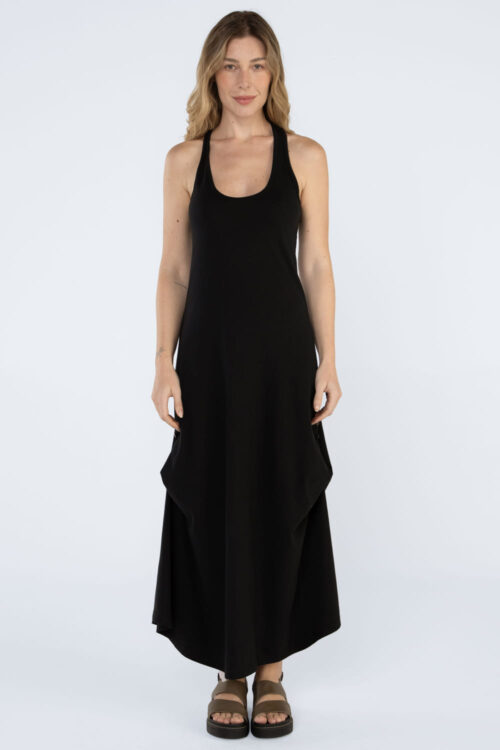 Vestido longo torcido