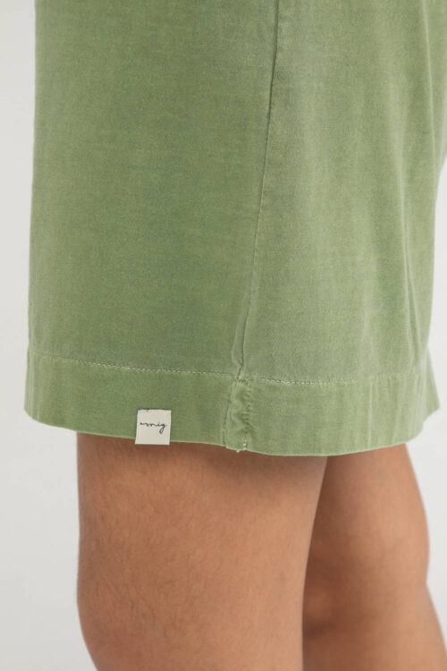 Vestido curto T shirt verde ss22077 4