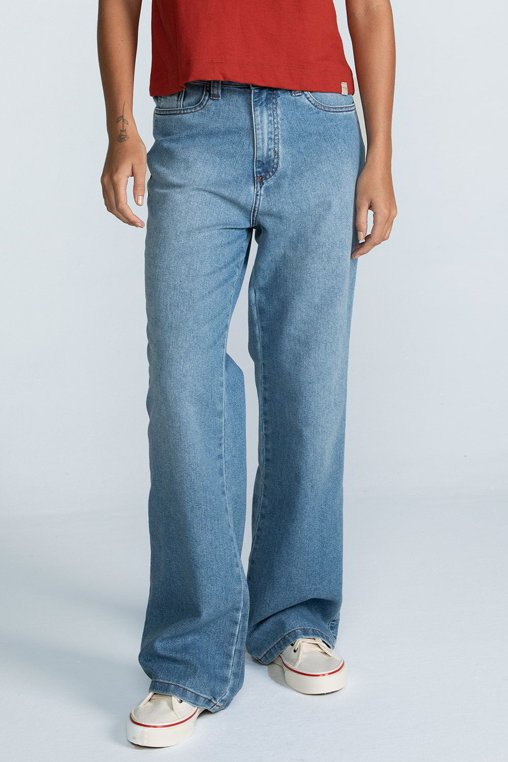 Calça wide leg jeans - Made In Guarda - Ecological Trend