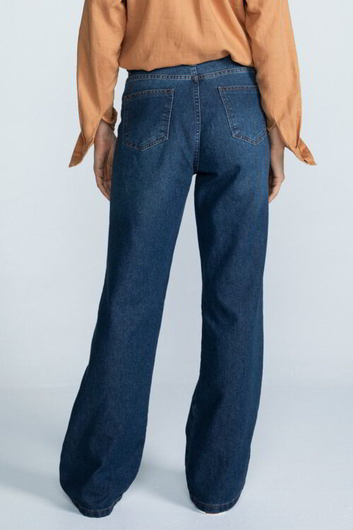 Calca Wide leg jeans Escura 110FW23064 6