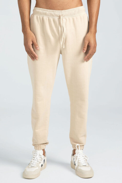 Calça moletom bege hot sale masculina