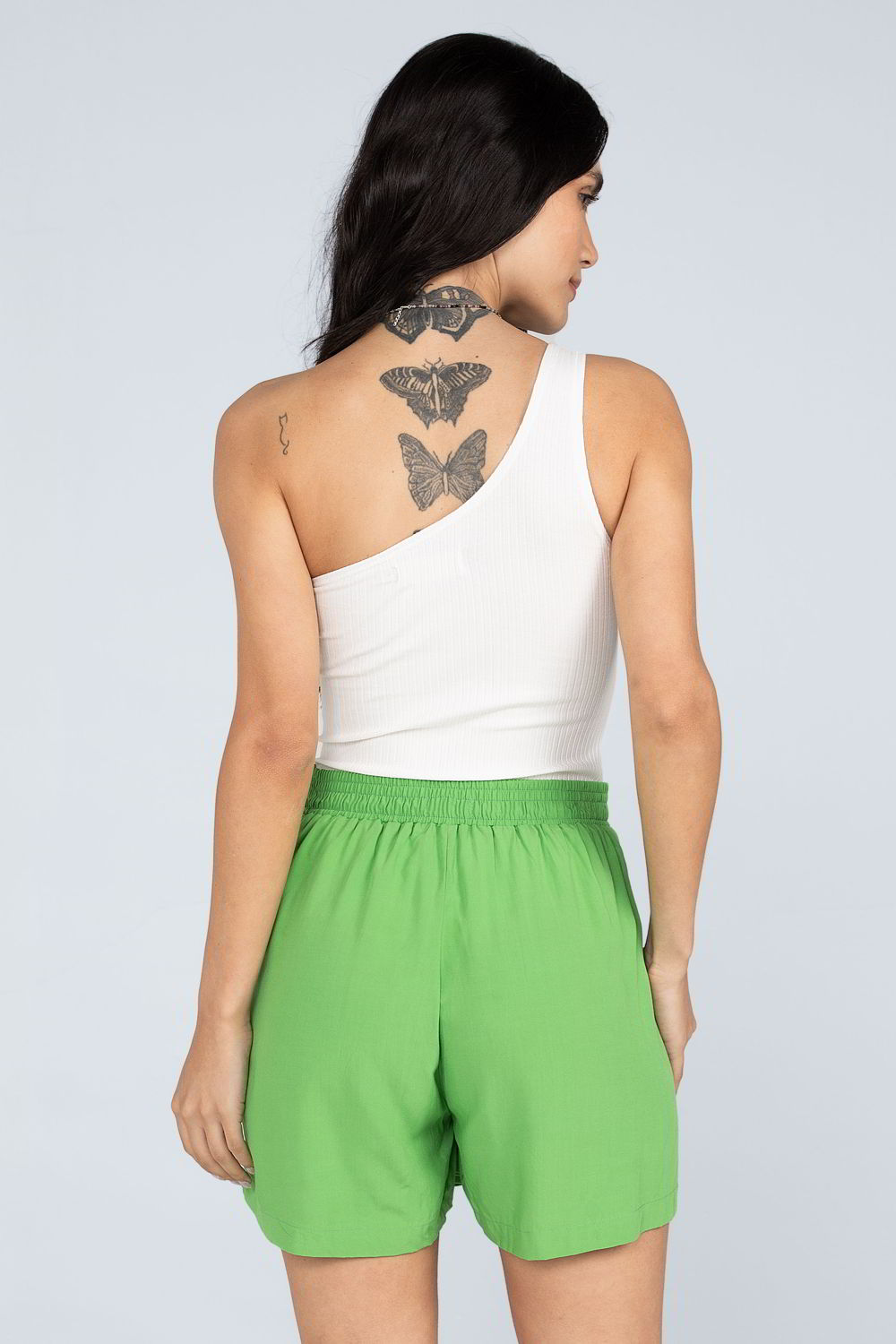 Short de sales viscose cintura alta