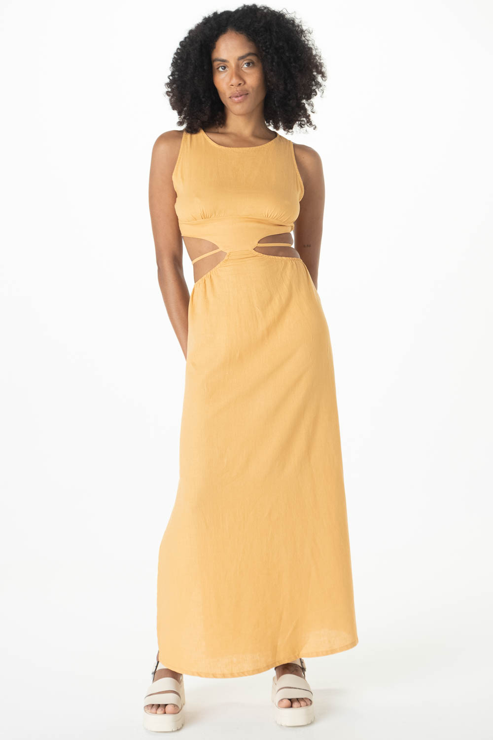 Modelo de vestido shop longo liso