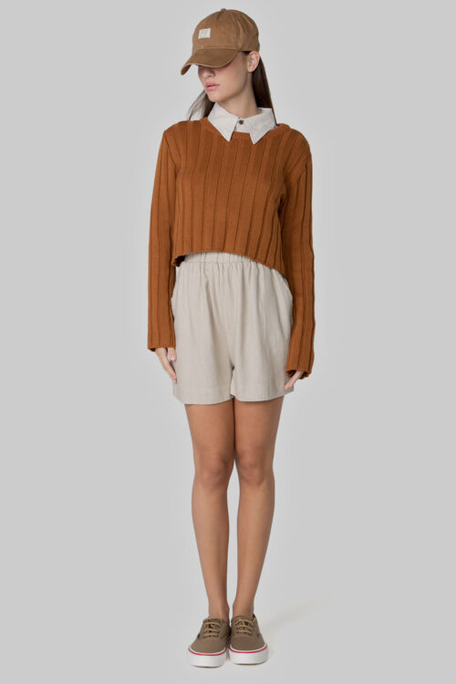 Cropped Camel 120FW24096 2