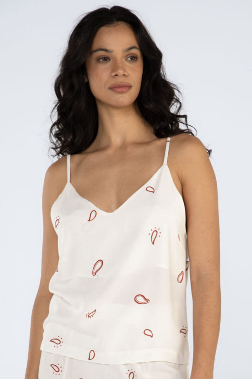 Blusa alças estampada