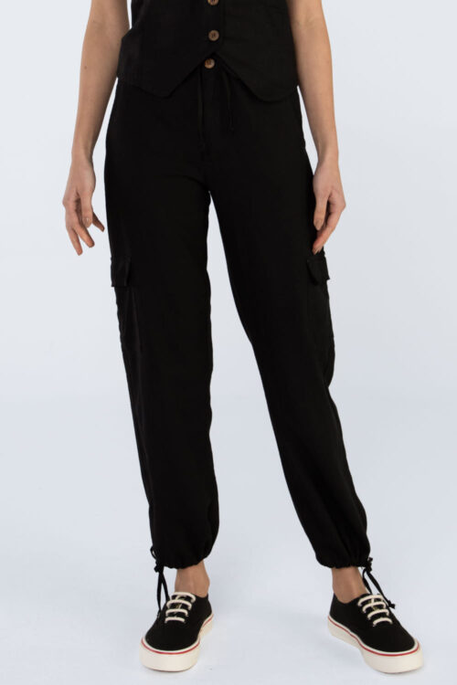 Calça cargo linho