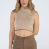 Cropped Tricô com gola