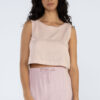 Cropped regata linho