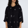 Kimono estampado com mangas
