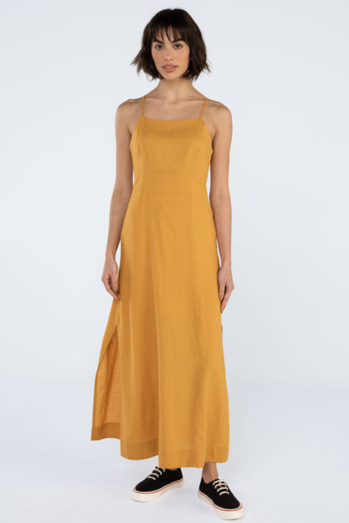 Vestido midi alças