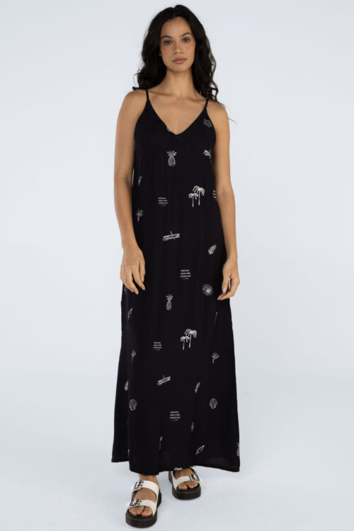 Vestido longo estampado