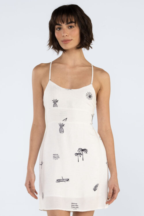 Vestido curto estampado