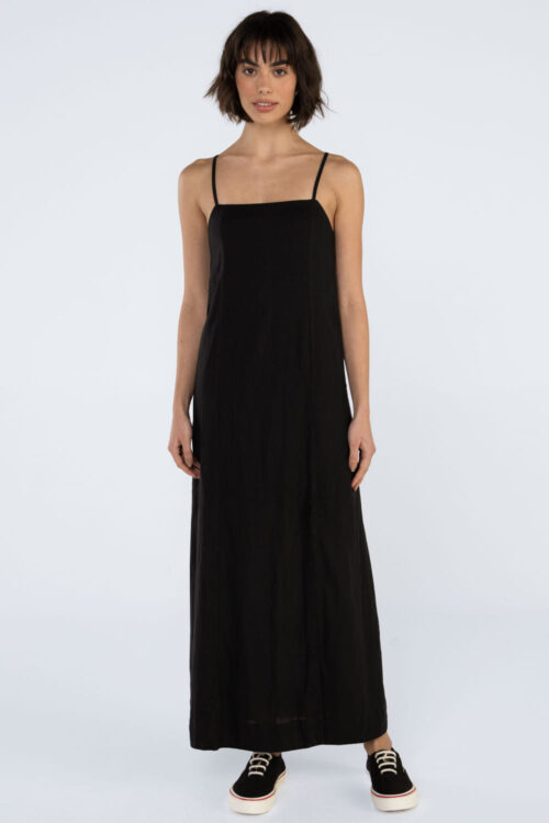 Vestido longo linho