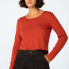 Cropped manga longa corte a fio