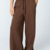 Calça pantalona Moletom liso