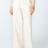Calça wide leg em sarja