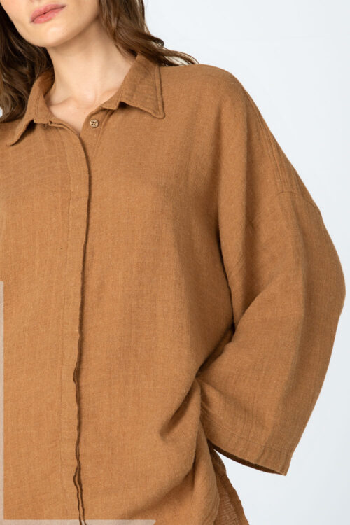 Camisa Caqui 106FW25023 5