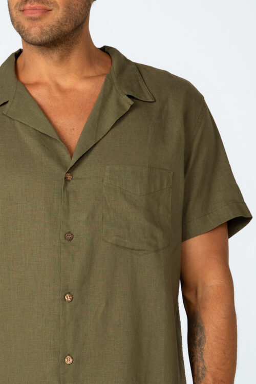 Camisa Verde Militar 206FW25260 3