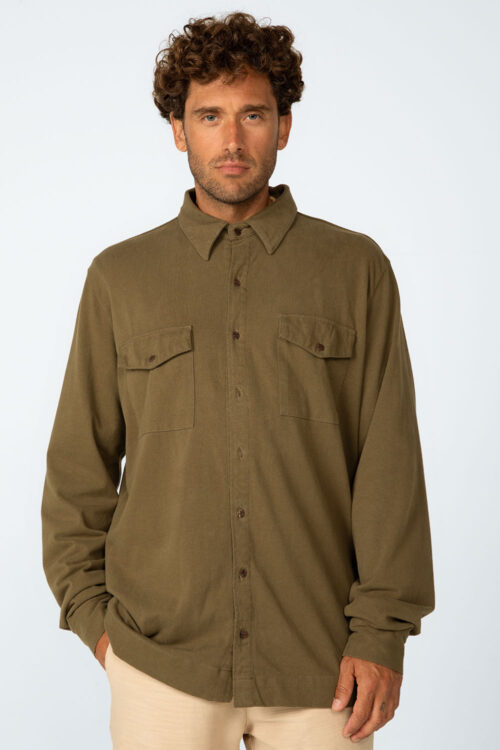 Camisa Verde musgo 206FW25131 4