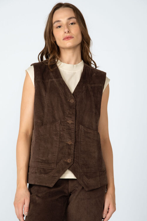 Colete Marrom 106FW25028 2