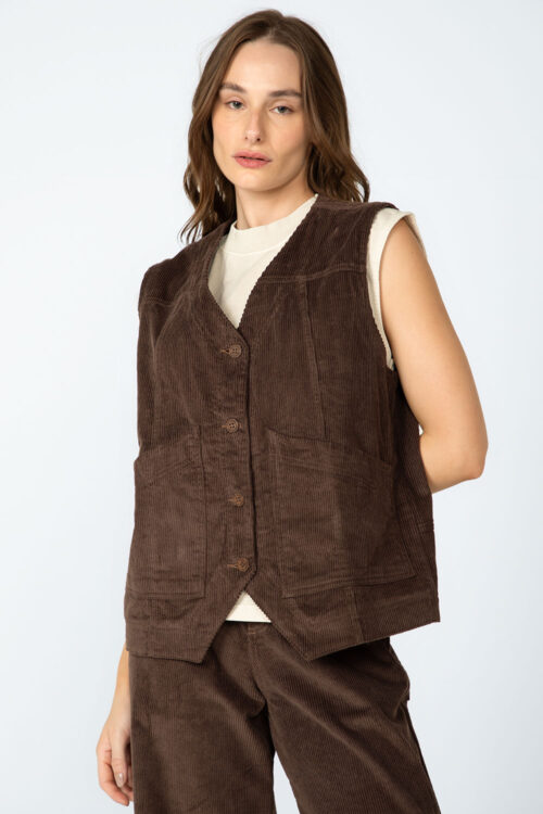 Colete Marrom 106FW25028 3