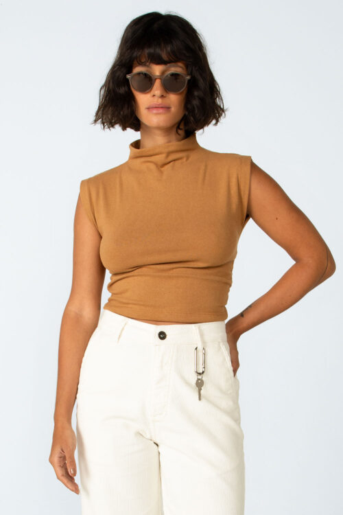 Cropped drapeado