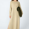 Vestido midi manga longa