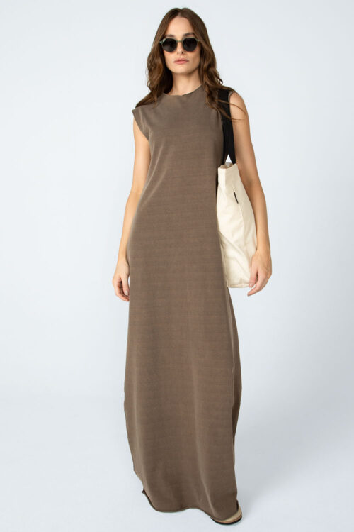Vestido longo corte a fio