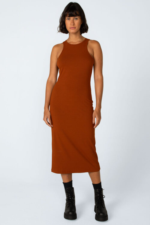 Vestido regata canelado