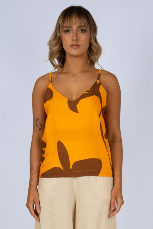Blusa alças estampada