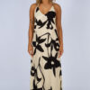 Vestido longo estampado