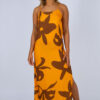 Vestido longo estampado