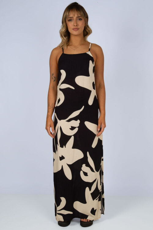 Vestido longo estampado