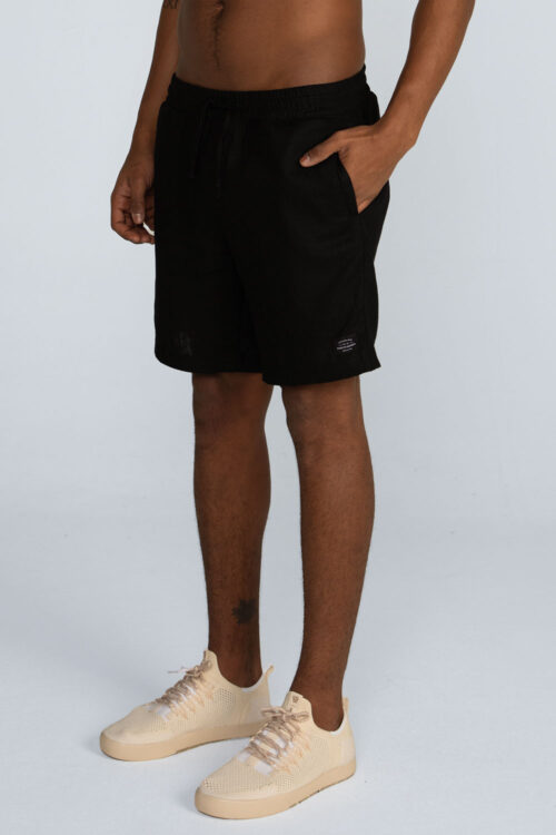 Bermuda curta linho Bermuda Preta 211SS26287 4