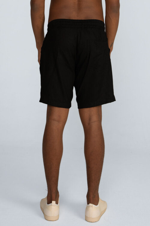 Bermuda curta linho Bermuda Preta 211SS26287 5