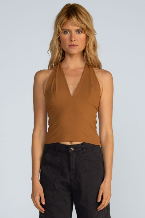 Blusa frente única canelada