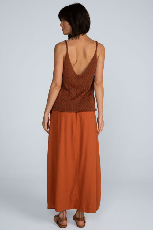 Blusa alças tricô Blusa Amendoa 105SS26037 2