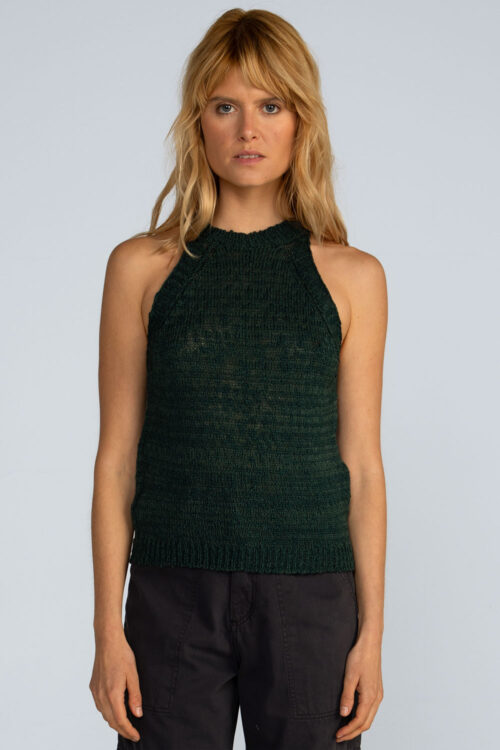 Blusa gola careca tricô