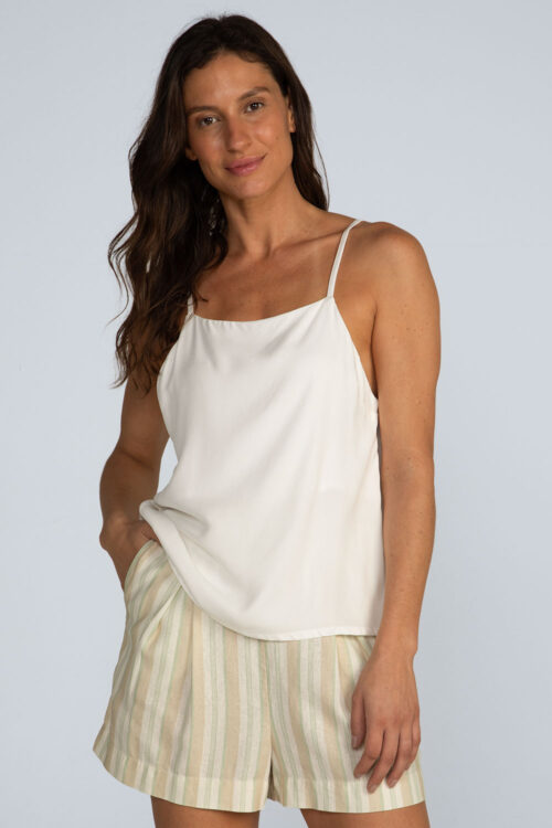 Blusa laço viscose lisa Blusa Off white 105SS26033 5