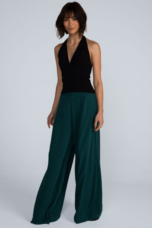 Blusa frente única canelada Blusa Preta 105SS26031 5