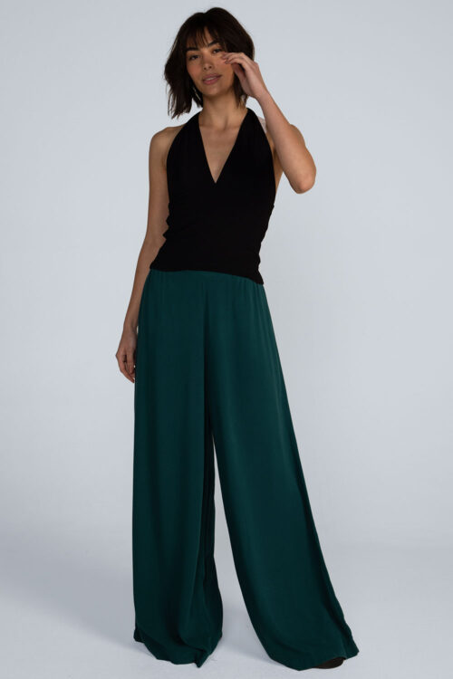 Blusa frente única canelada Blusa Preta 105SS26031 6