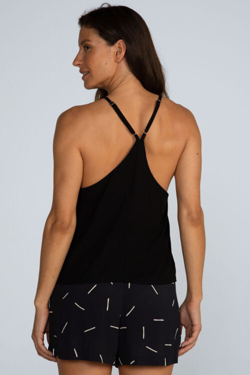 Blusa alças lisa Blusa Preta 105SS26038 2