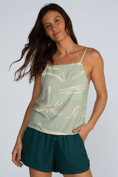 Blusa alças estampada