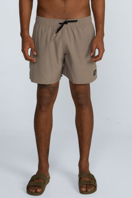 Boardshort liso cós elástico