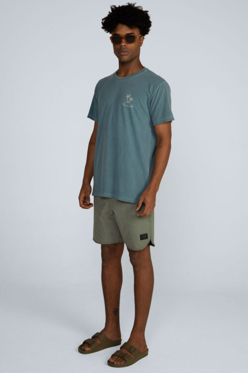 Boardshorts barra arredondada mescla Boardshorts Verde 212SS26292 2