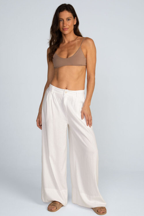 Alternative view of Calça pregas em linho